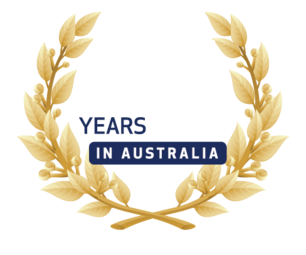 25 years in Australia stamp